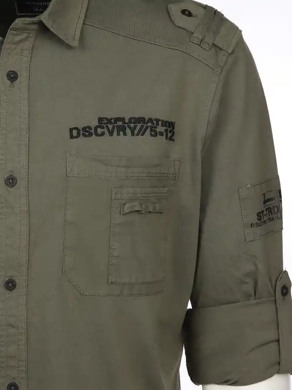 Bild 3 von Herren Jerseyhemd mit diversen Taschen Oliv