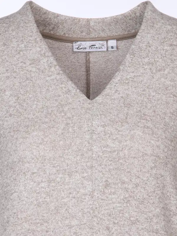 Bild 3 von Damen Flauschshirt in melierter Optik Weiß