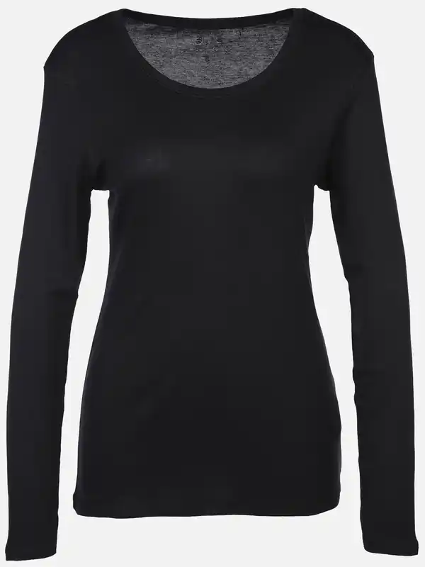 Bild 1 von Damen Basic Shirt mit langem Arm Schwarz