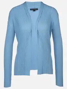 Damen Ripp-Cardigan Blau