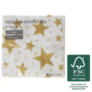 Servietten Weihnachten FSC®Starlight