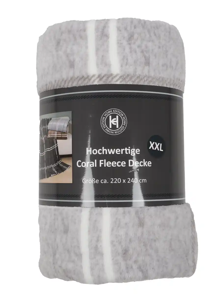 Bild 1 von Kuscheldecke Elisa, 220x240cm Grau