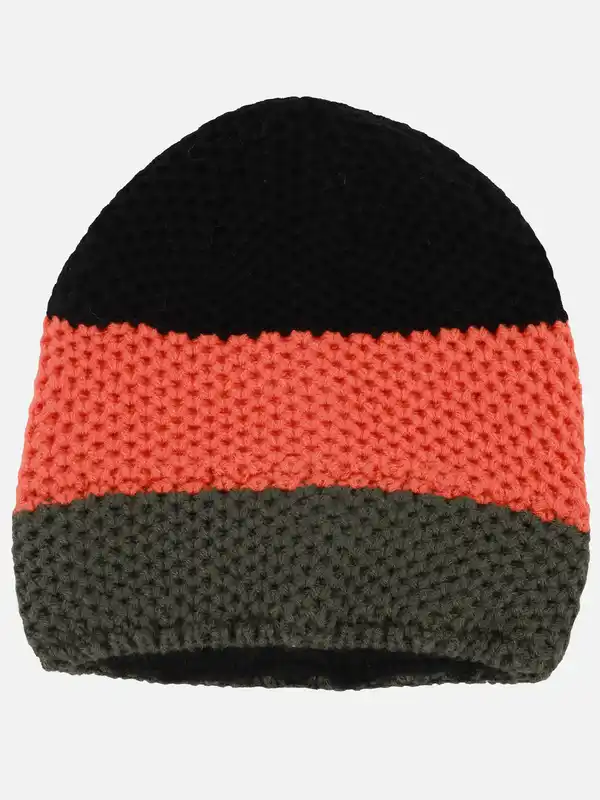 Bild 1 von Jungen Beanie mit Blockstreifen Oliv