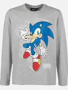 Jungen Longsleeve mit Sonic Frontprint Grau