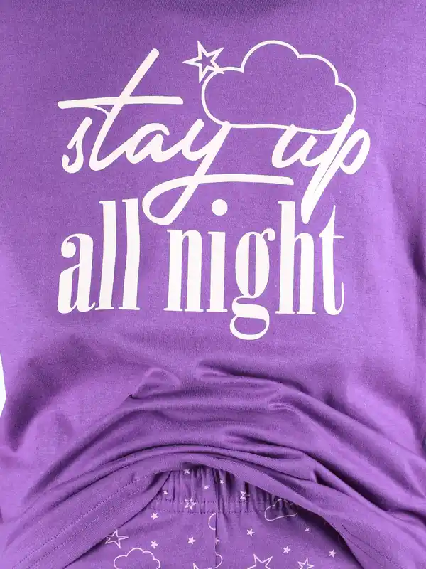 Bild 3 von Jungen Schlafanzug mit Frontprint Lila
