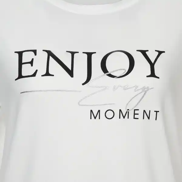 Bild 3 von Damen Shirt mit 3/4 Arm und Print Weiß