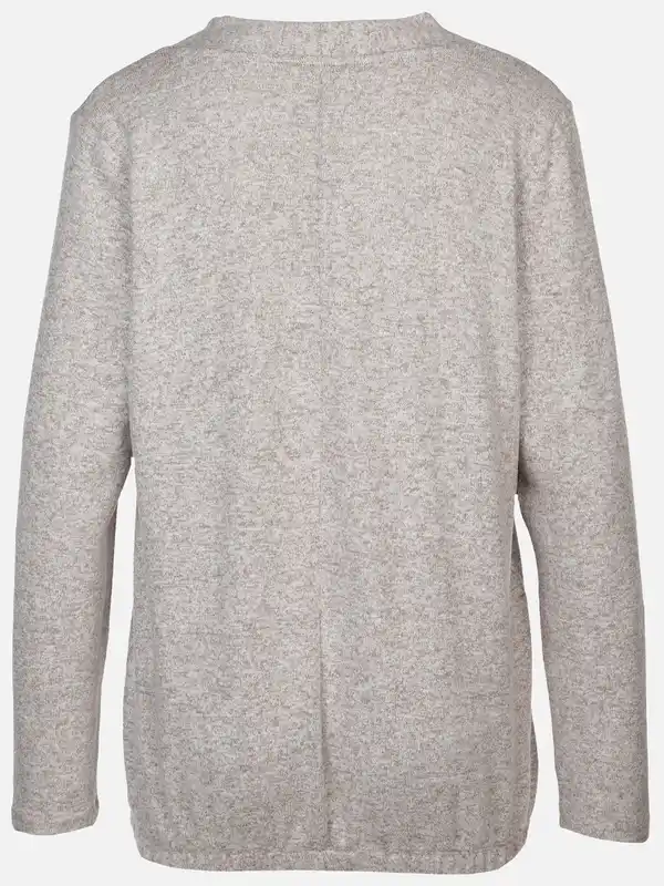 Bild 2 von Damen Flauschshirt in melierter Optik Weiß