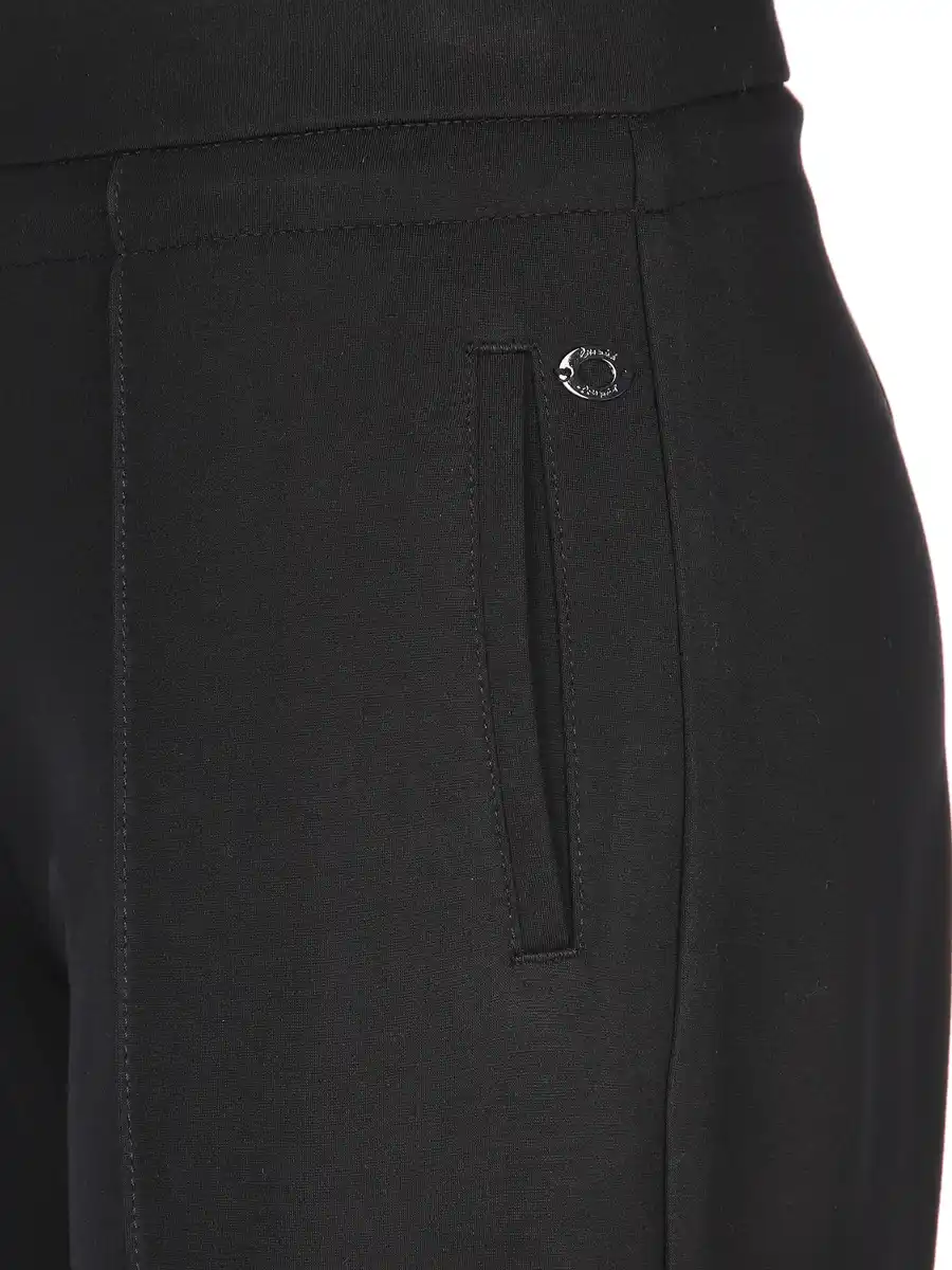 Bild 4 von Damen Hose mit weitem, geradem Bein Schwarz