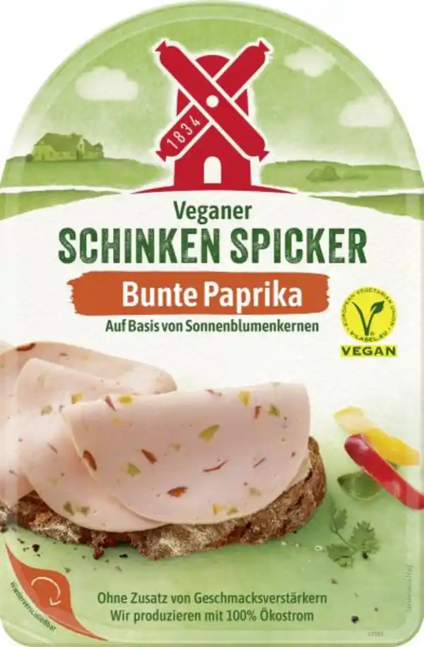 Bild 1 von Rügenwalder Mühle Veganer Schinken Spicker mit bunter Paprika