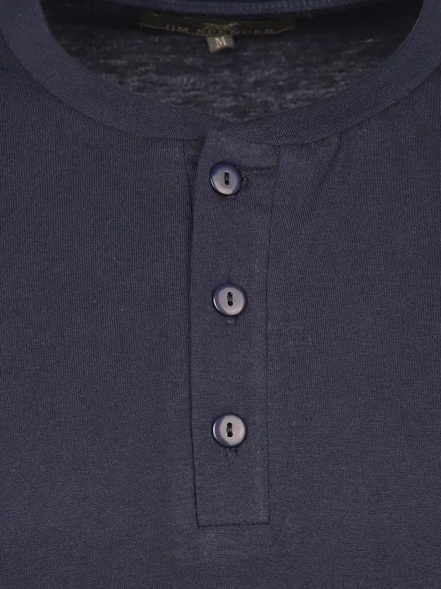 Bild 3 von Herren Pyjamaoberteil mit Knöpfen Blau