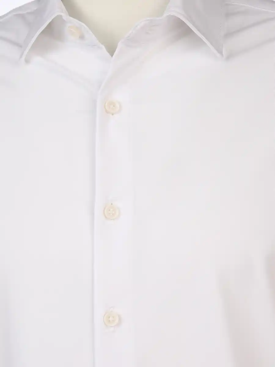 Bild 3 von Herren Langarm Jerseyhemd Weiß