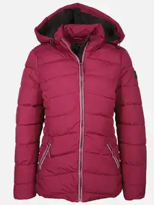 Damen Steppjacke mit Kapuze Rot