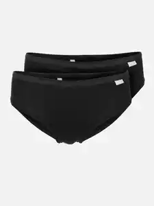 Damen Bio Panty im 2er Pack Schwarz