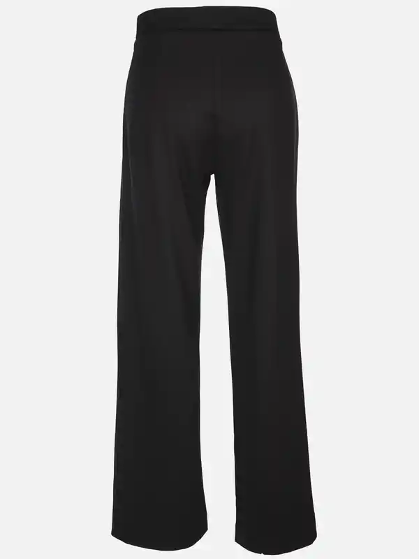 Bild 2 von Damen Hose mit weitem, geradem Bein Schwarz