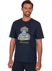 Trigema T-Shirt TRIGEMA T-Shirt mit großem Affen-Aufdruck