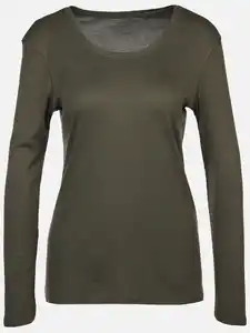 Damen Shirt mit langem Arm Oliv