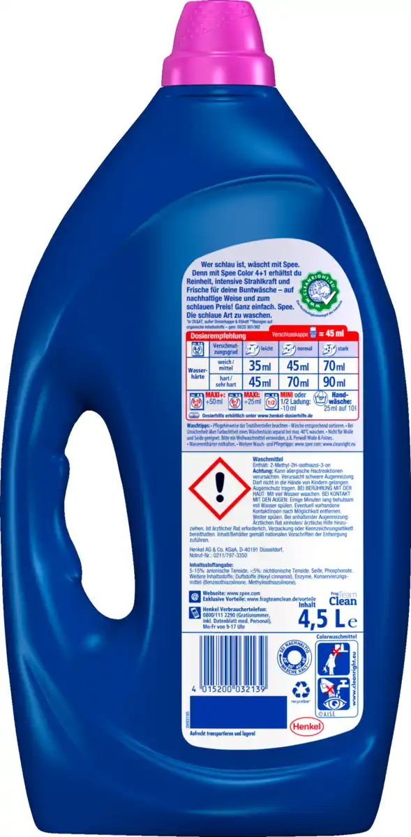 Bild 2 von Spee Colorwaschmittel Flüssig 100 WL