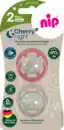 Bild 1 von nip Cherry® Night Greenline Schnuller Gr. 2 (ab 6+ Monaten); Rot/Braun