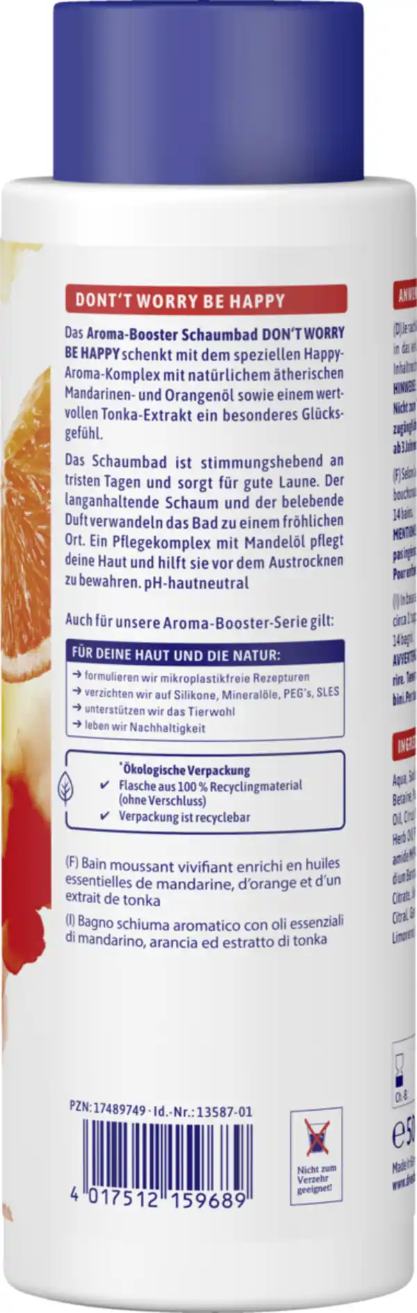 Bild 2 von Dresdner Essenz Aroma-Booster Schaumbad Don´t Worry be Happy, 500 ml