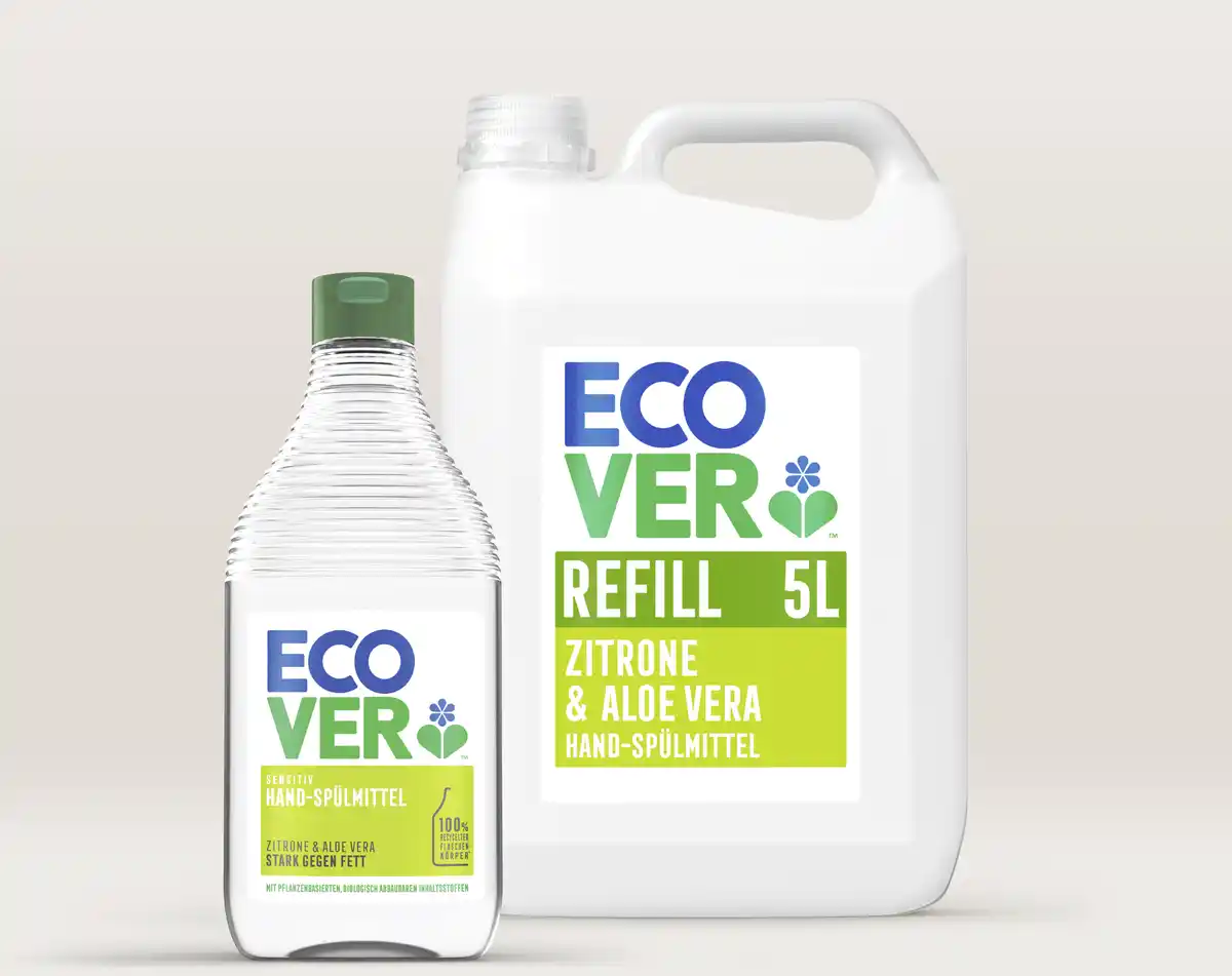 Bild 3 von Ecover Hand-Spülmittel Lemon & Aloe Vera Refill, 5 L
