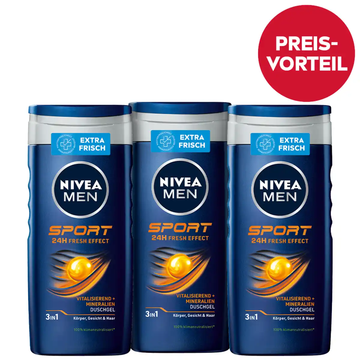 Bild 1 von NIVEA MEN Duschgel Sport Vorteilsset, 450 ml
