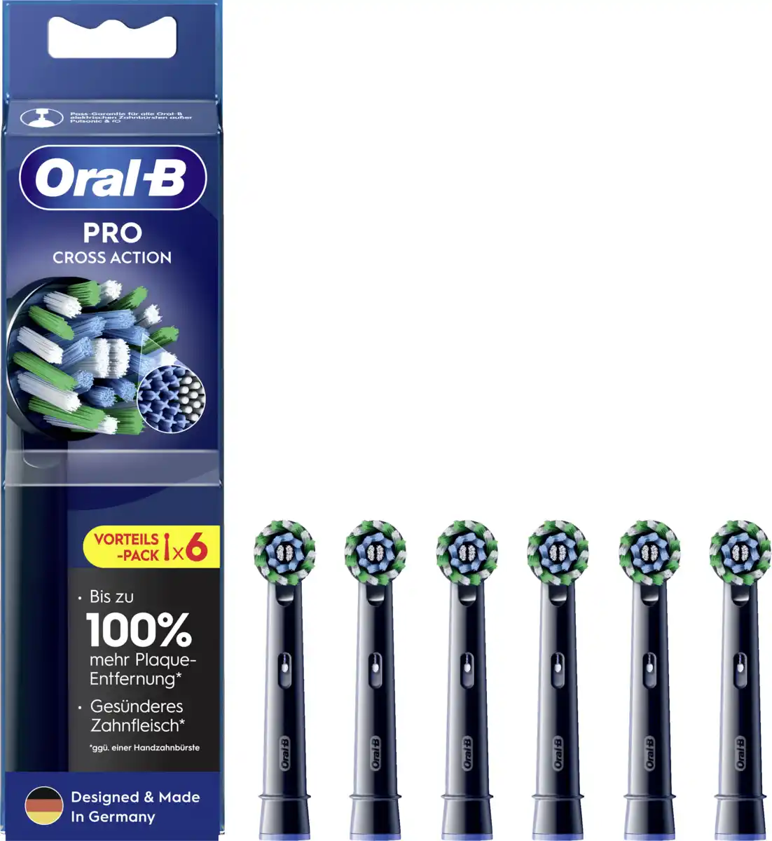 Bild 2 von Oral-B Aufsteckbürsten Pro CrossAction Schwarz