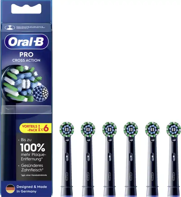 Bild 2 von Oral-B Aufsteckbürsten Pro CrossAction Schwarz