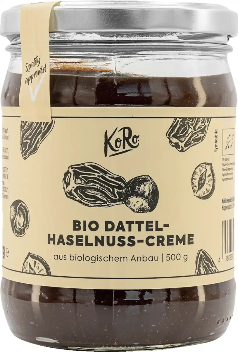 Bild 1 von KoRo Bio Dattel Haselnuss Creme, 500 g