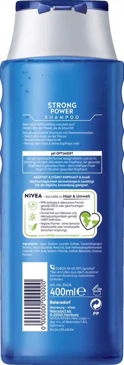 Bild 2 von NIVEA MEN Strong Power Shampoo, 400 ml