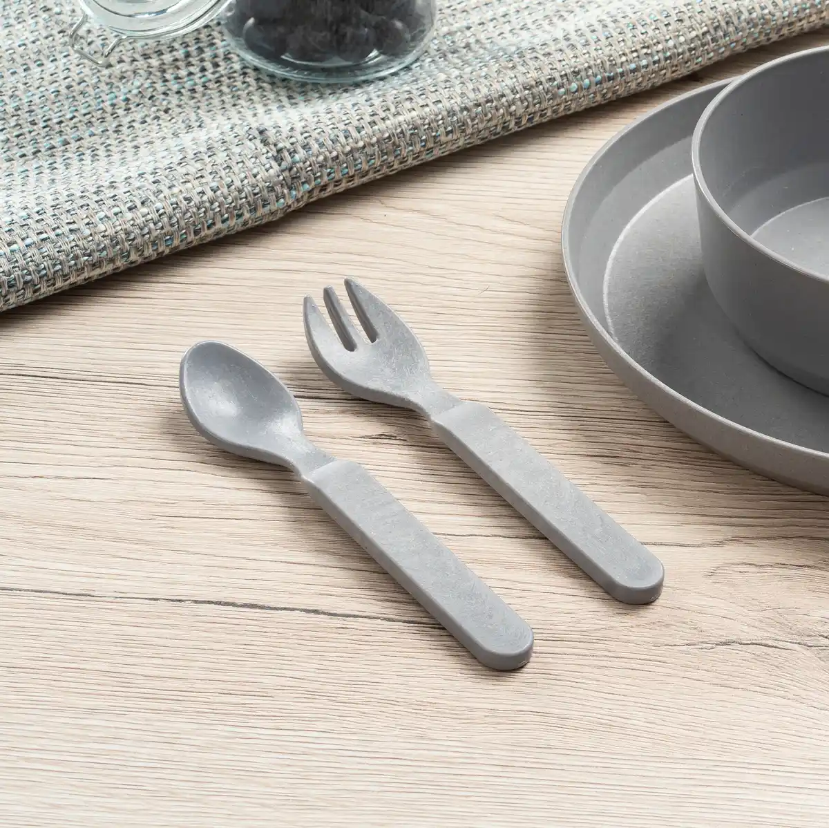 Bild 4 von reer Growing Besteck 2er Set blau/grau