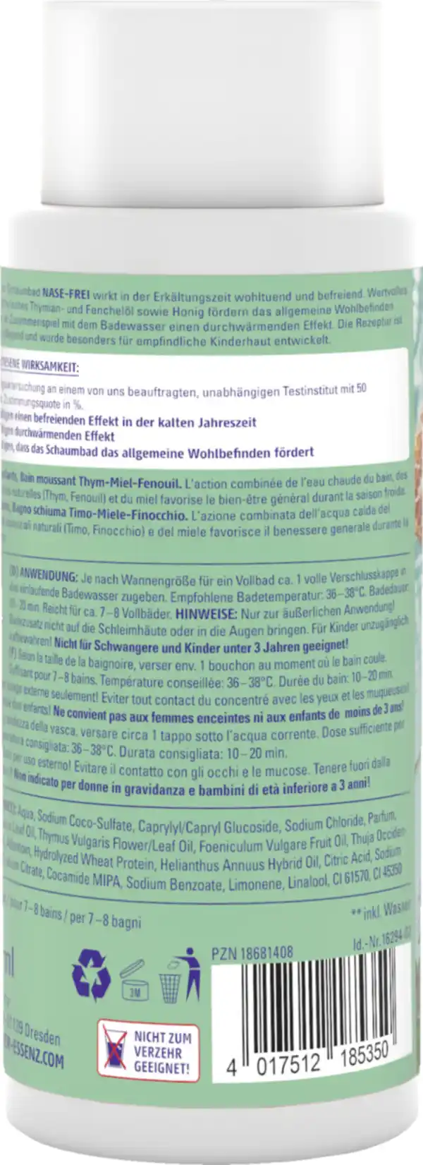 Bild 2 von Dresdner Essenz Kinder Schaumbad Nase-Frei, 300 ml