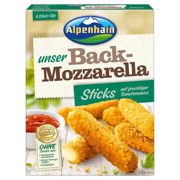 Bild 1 von ALPENHAIN Back-Käse 200 g, Mozzarella