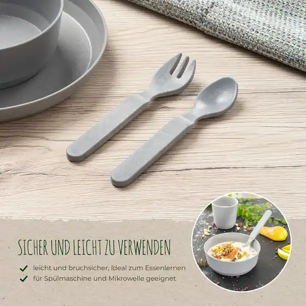 Bild 3 von reer Growing Besteck 2er Set blau/grau