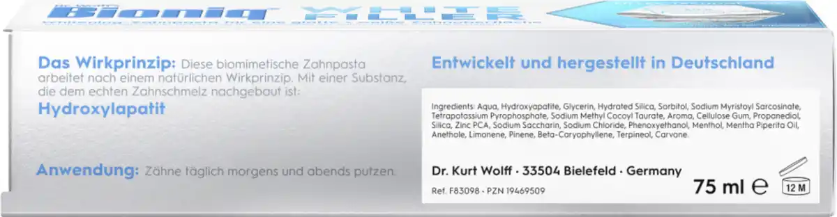 Bild 2 von Bioniq® White Filler Zahnpasta, 75 ml