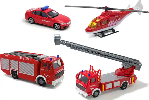 Bild 1 von IDEENWELT Modelautos Feuerwehr 4er-Set