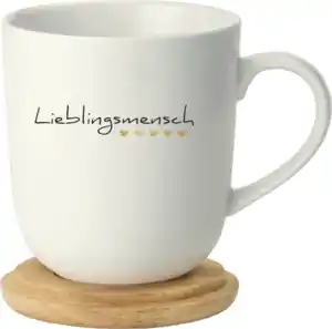 IDEENWELT Tasse mit Untersetzer Lieblingsmensch