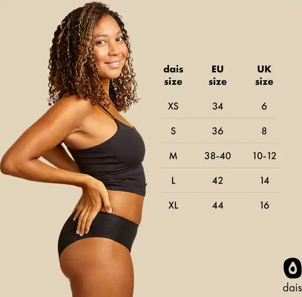 Bild 3 von dais Nahtlose Periodenunterwäsche Slip Gr. L schwarz