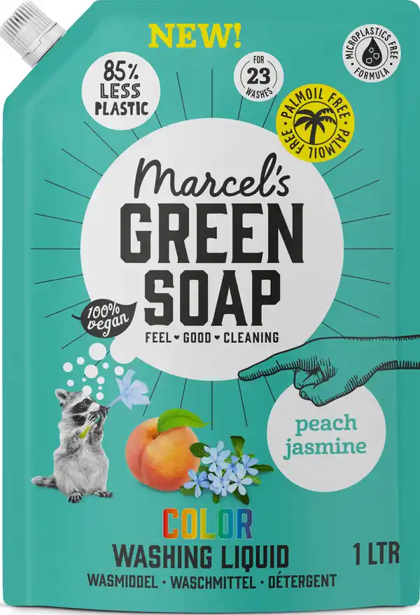 Bild 1 von Marcel's Green Soap Colorwaschmittel Flüssig Pfirsich & Blue Jasmin Refill 23 WL