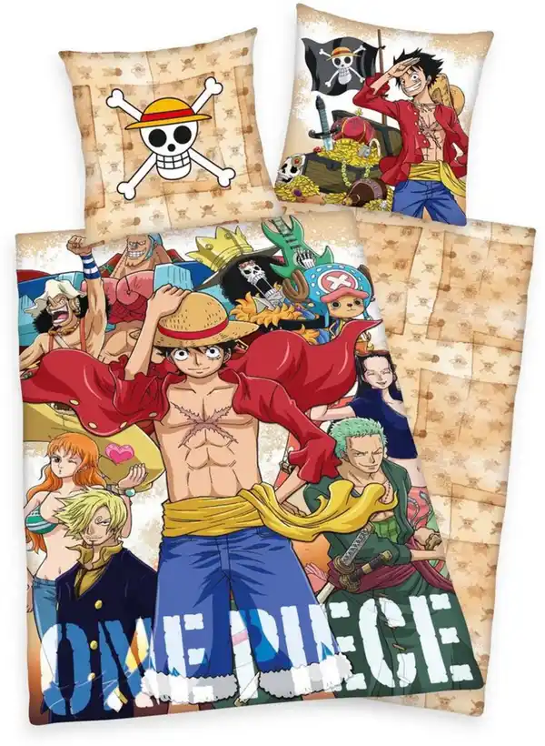 Bild 1 von Wendebettwäsche One Piece, Renforcé, mit tollem One Piece-Motiv