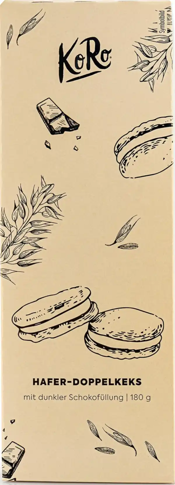 Bild 1 von KoRo Hafer-Doppelkeks mit dunkler Schokofüllung, 180 g
