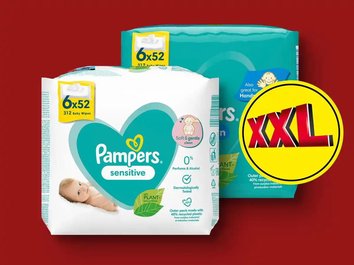 Bild 1 von Pampers Feuchte Tücher,  312 Stu