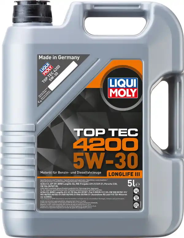 Bild 1 von Liqui Moly Motoröl Top Tec 4200 SAE 5W-30 Longlife III 5 L