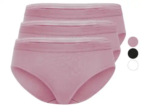 Bild 1 von esmara® Damen Slips, 3 Stück, seamless, mit Spitze