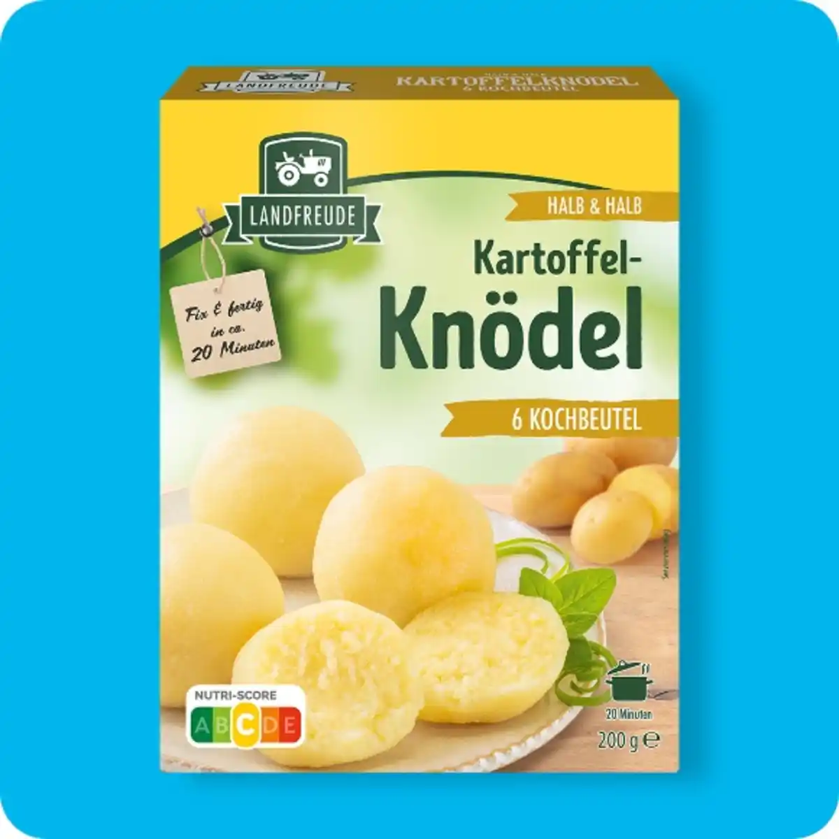 Bild 1 von LANDFREUDE Knödel, Kartoffelknödel halb & halb oder Semmelknödel