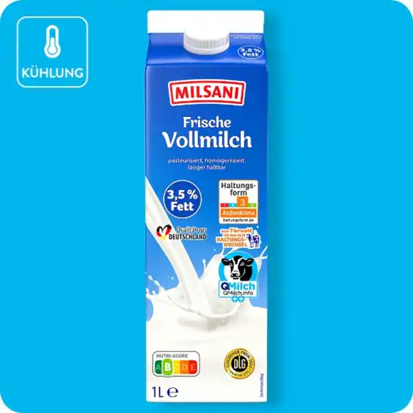 Bild 1 von MILSANI Frische Milch, 3,5%