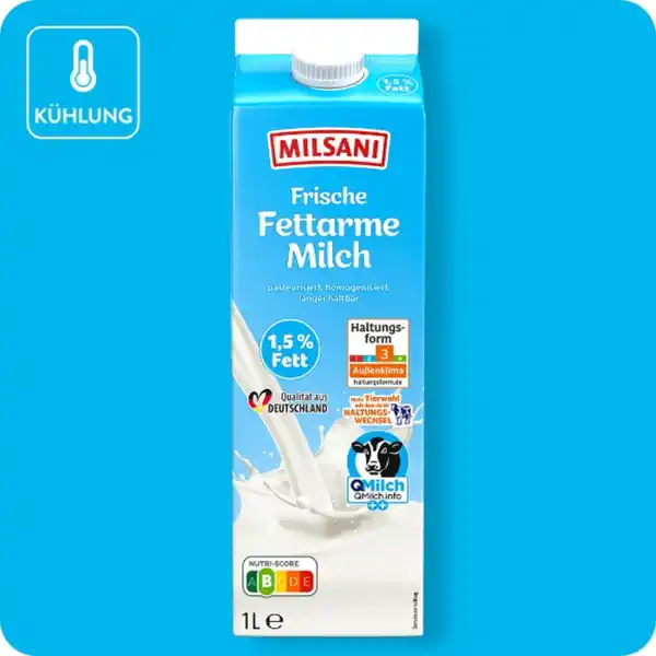 Bild 1 von MILSANI Frische Milch, 1,5%