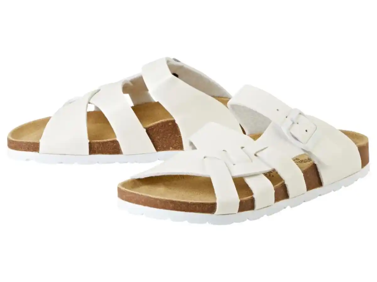 Bild 2 von esmara® Damen Pantoletten mit Tieffußbett, weiß