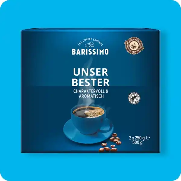 Bild 1 von BARISSIMO Mahlkaffee „Unser Bester", Kaffee: Fairtrade-Alliance-zertifiziert⁹