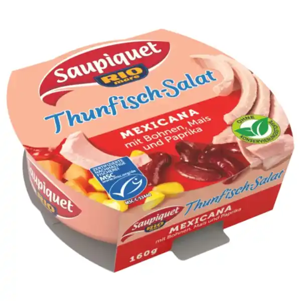 Bild 1 von Saupiquet Thunfisch Salat Snack, Thunfischfilets Sonnenblumenöl oder Natur