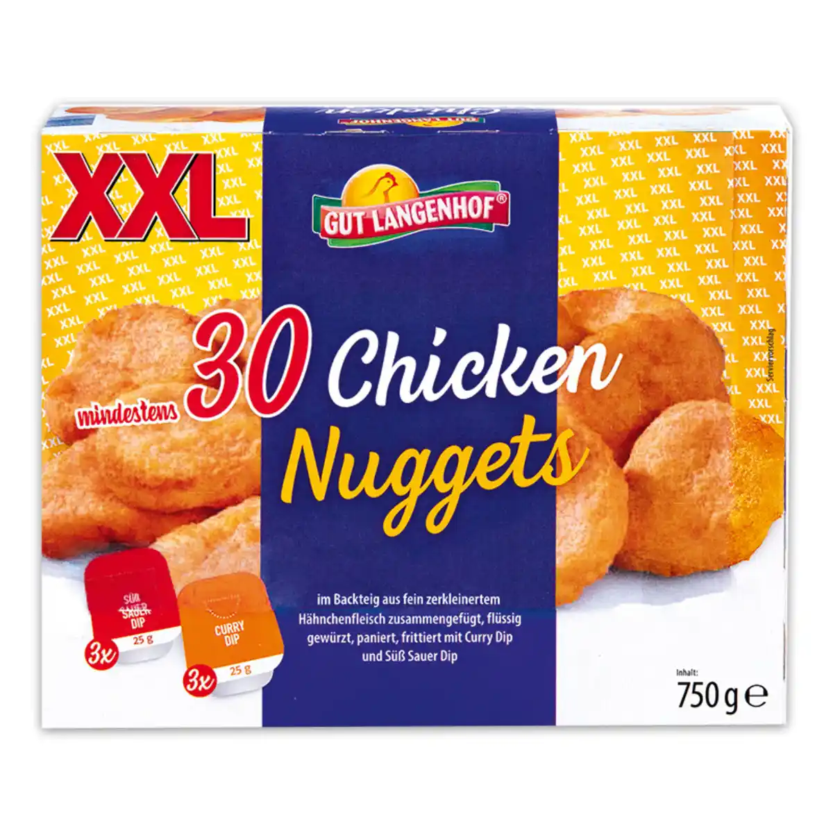 Bild 1 von Gut Langenhof Chicken Nuggets in der Box XXL